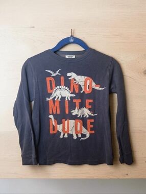 Carter's Kids Dino-Mite Dude Long Sleeve Top - Navy
